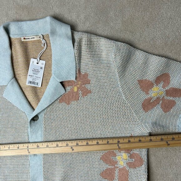 Marine Layer Asher Sweater Shirt Men’s Medium Knit Button Up Resort - Picture 6 of 6